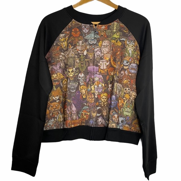DOTA 2 Hero Collage Sketch Black Light Jacket Printed Graphic Plus Size XXL - Picture 2 of 15